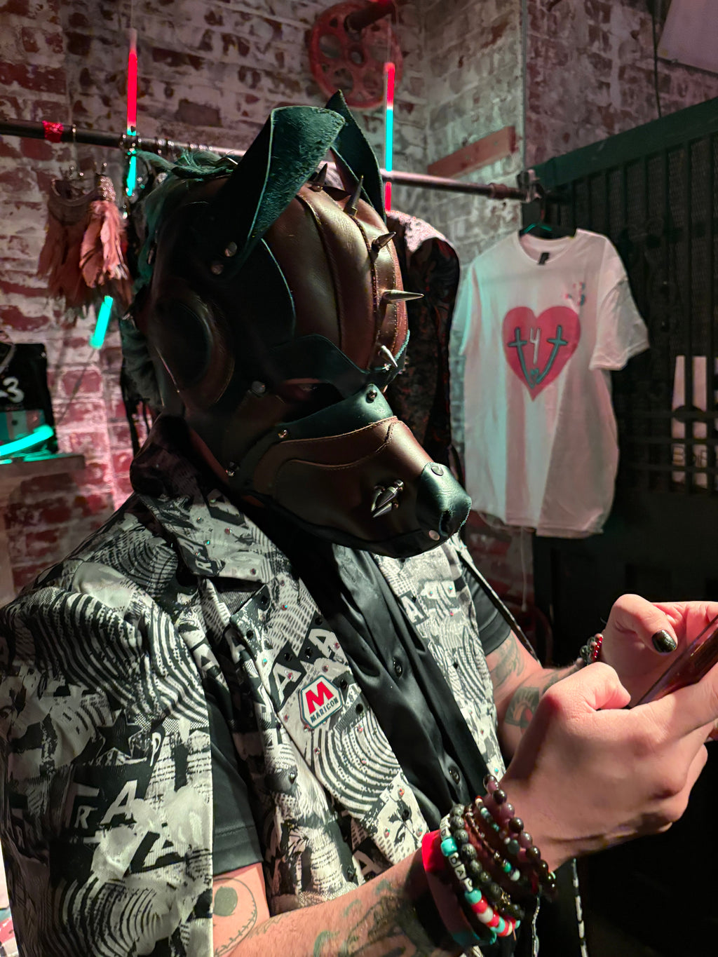 Hand made Leather Dog Masks