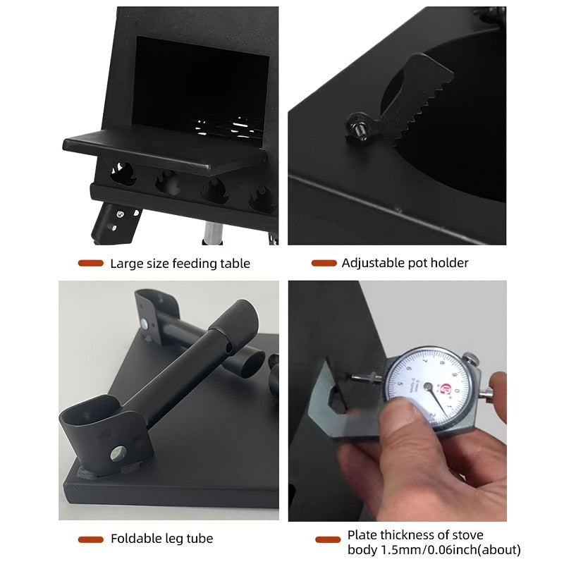 BBQ Folding Rocket Stove for Camping