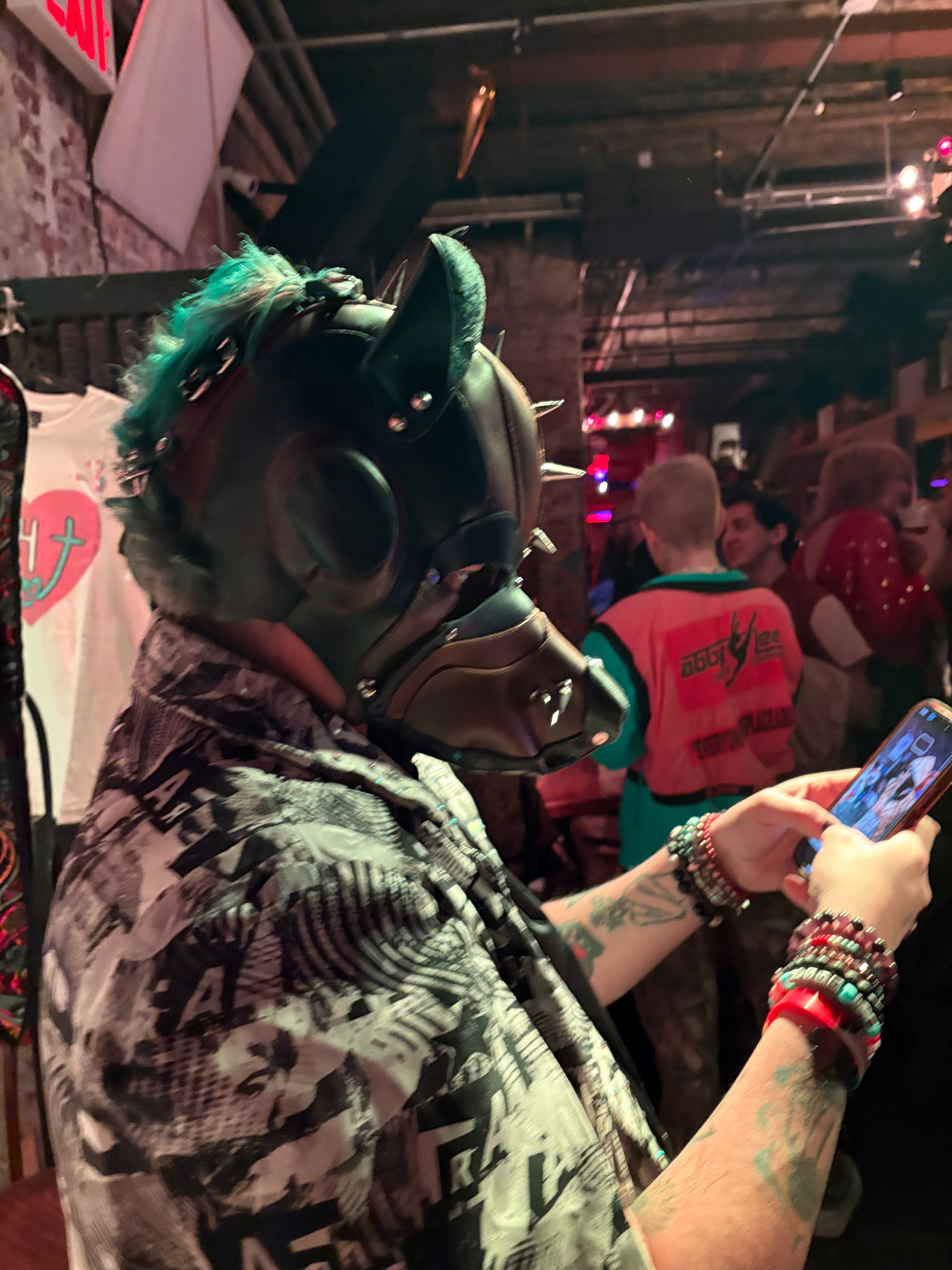 Hand made Leather Dog Masks