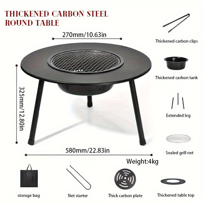 Charcoal Grill Outdoor Iron Camping Stove