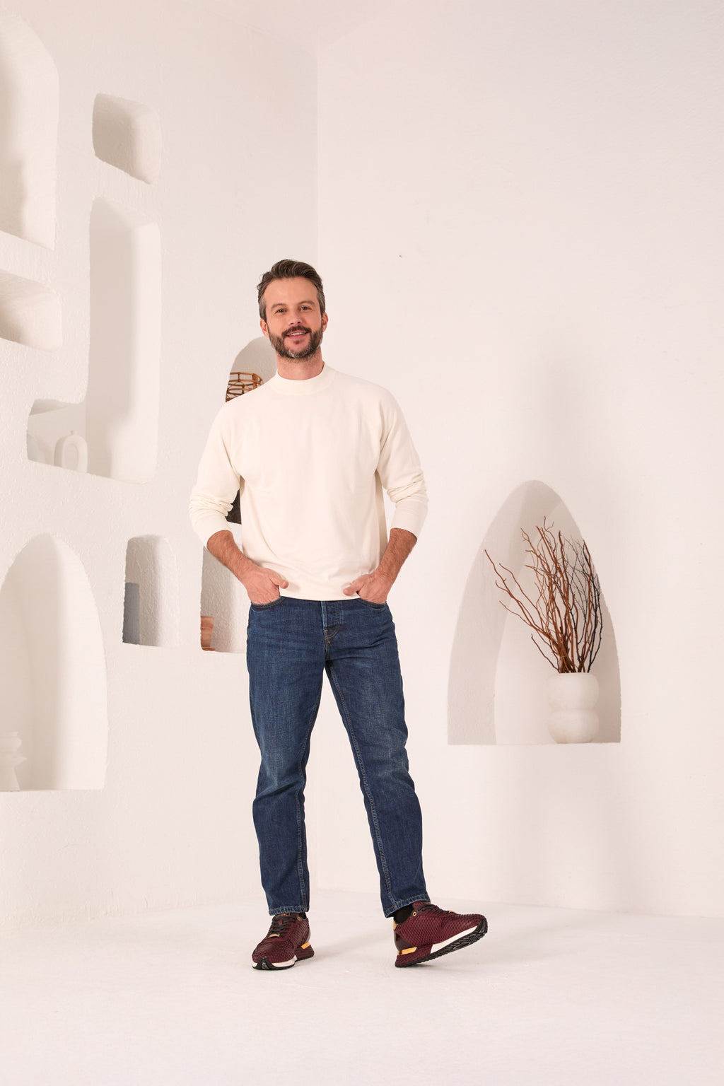 The Majesty Burgundy Leather Men Sneaker