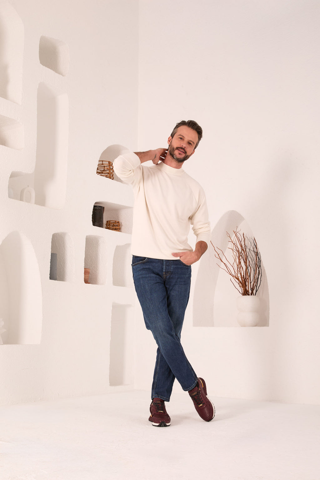 The Majesty Burgundy Leather Men Sneaker