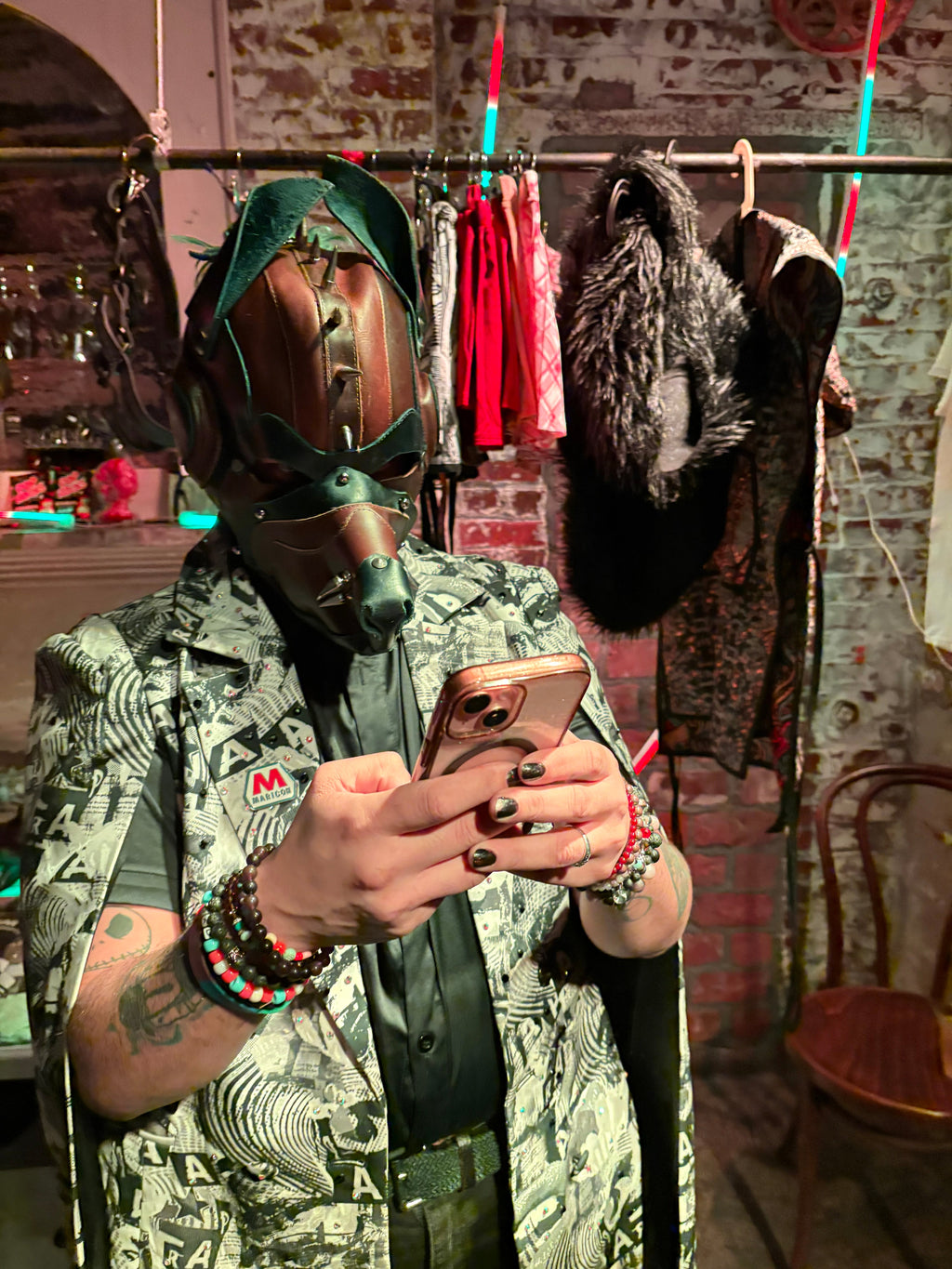 Hand made Leather Dog Masks