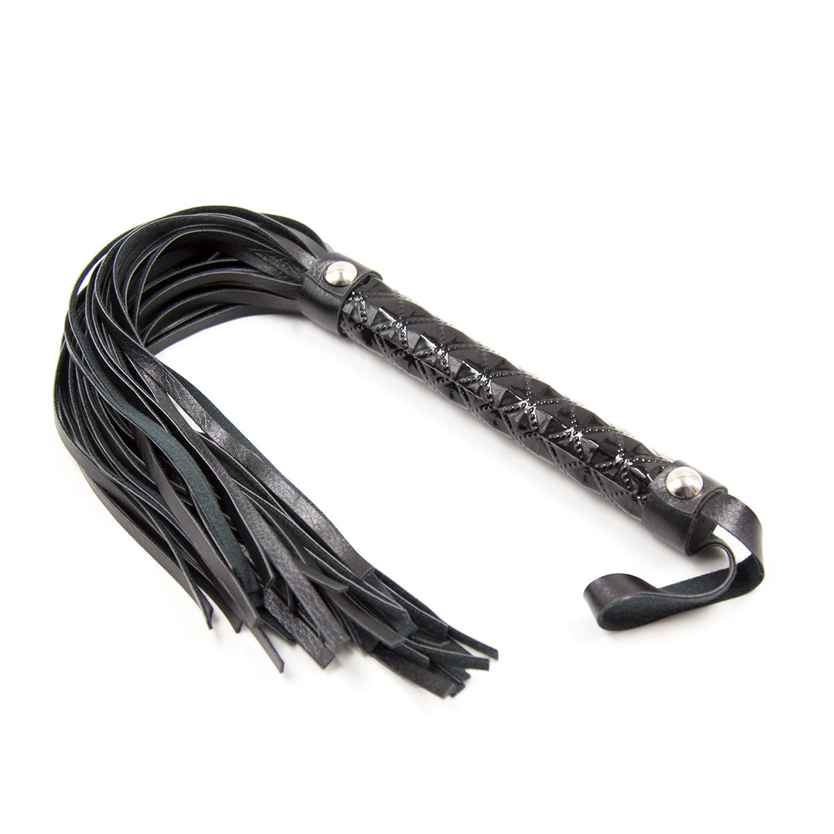 Black Shimmering Red Glitter Flogger Display
