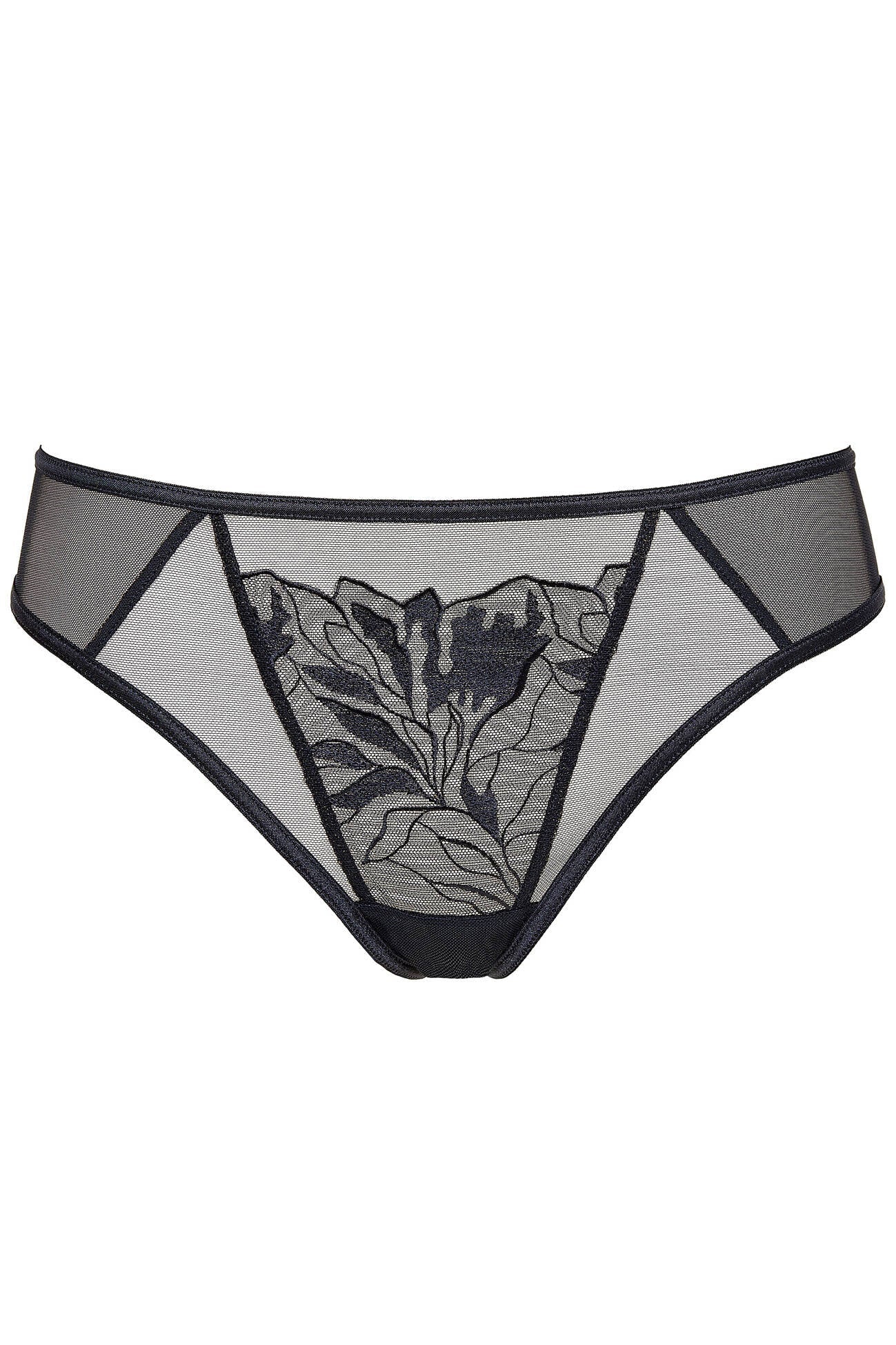 Sheer Mesh Thong Panty Gorteks Coco Black