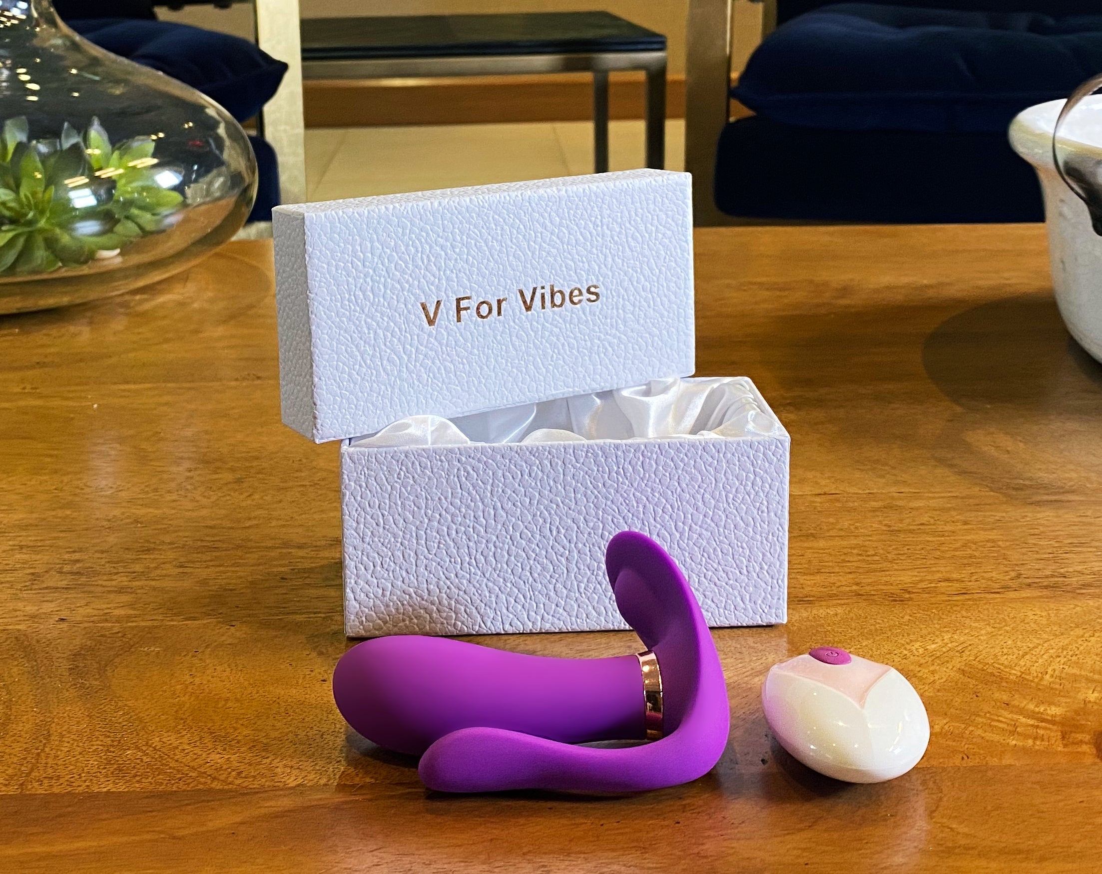Triple Stimulation Vibrator - Purple Remote Vibrator - Remote Vibe | VV