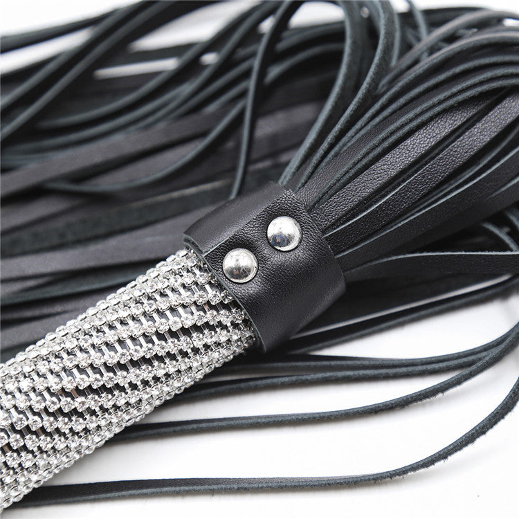 Dazzling Bling Tassel Flogger Handle Details