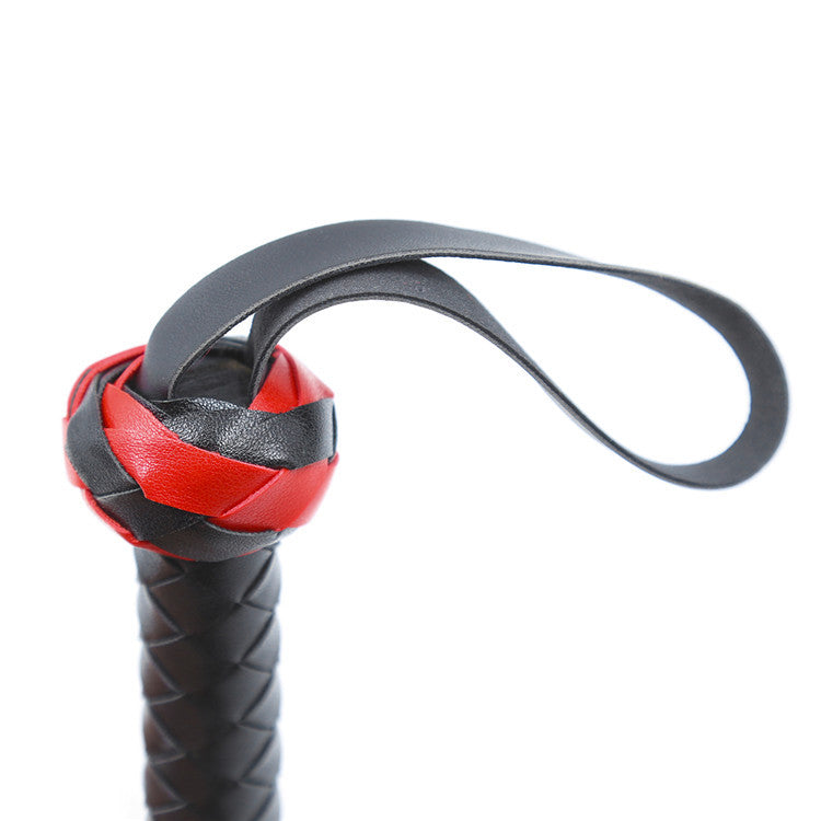 Exquisite Dual Tone Vegan Leather Flogger Handle Details