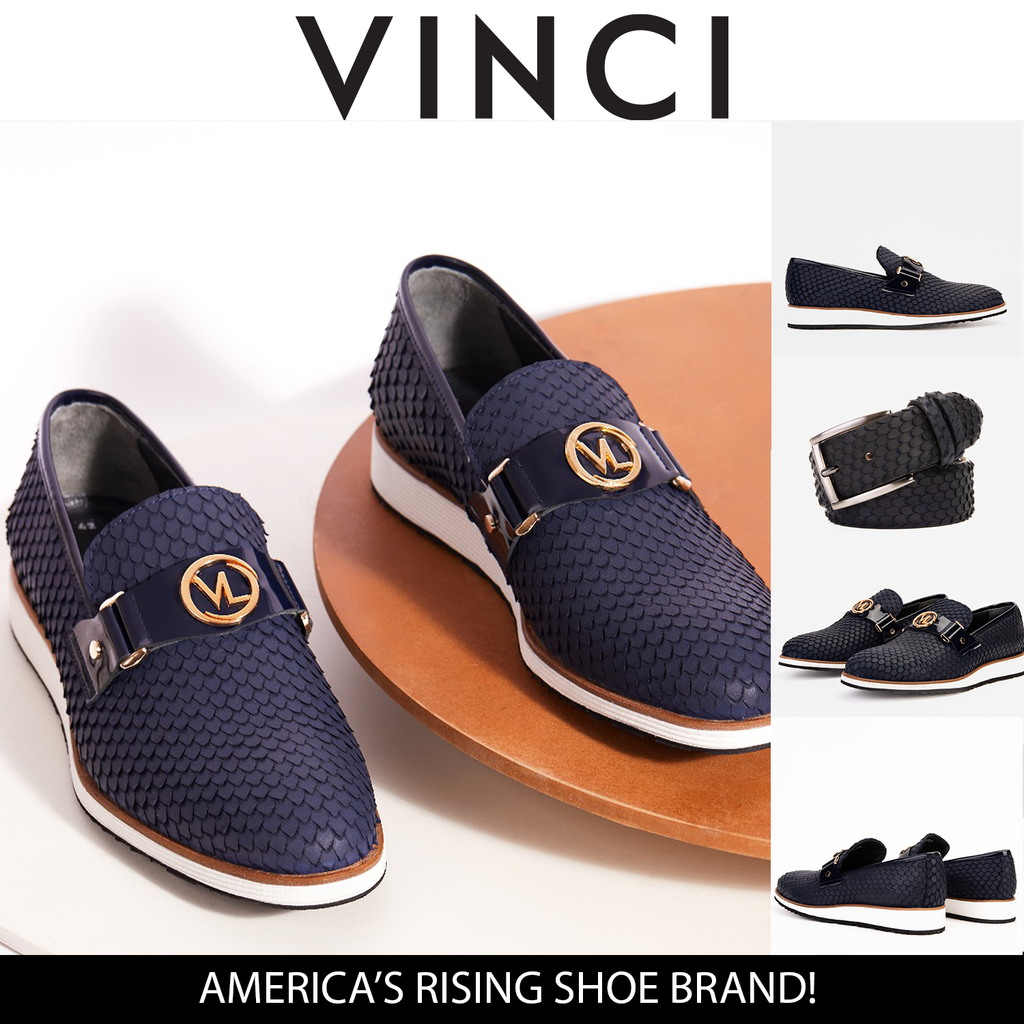 The Legacy Navy Blue Leather Men Casual Loafer Shoe