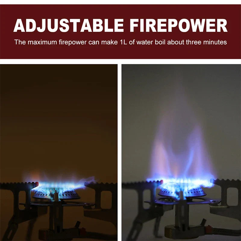 Portable Camping Gas Stove Silver