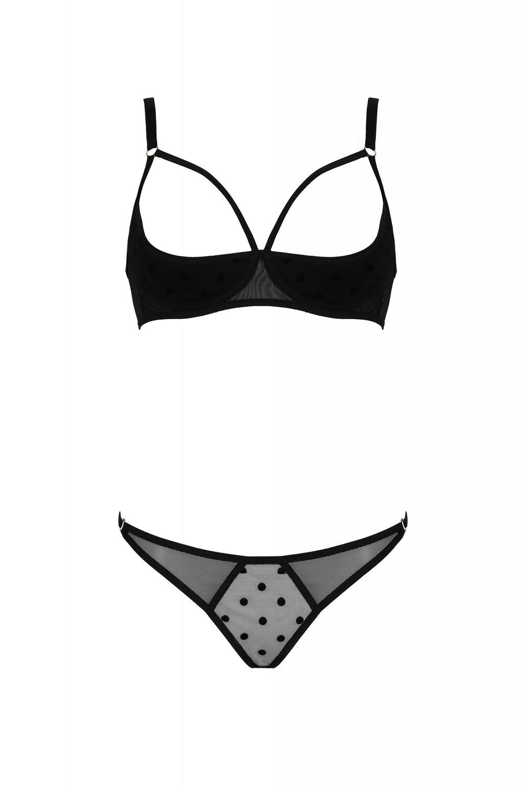 Sexy Open Cup Bra & Sheer String Passion Marina