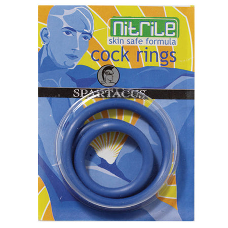 Nitrile Cock Ring Set (Blue/3)-0