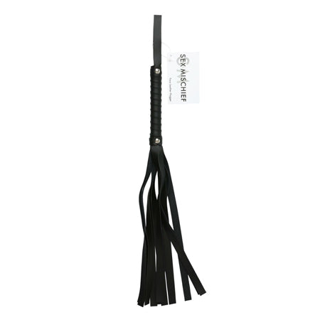 Sportsheets Sex & Mischief Faux Leather Flogger Black-0