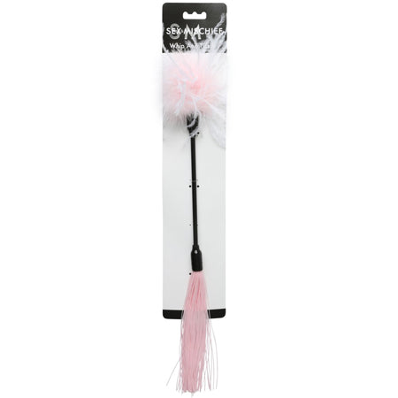 Sportsheets Sex & Mischief Whip & Tickle Pink/White-0