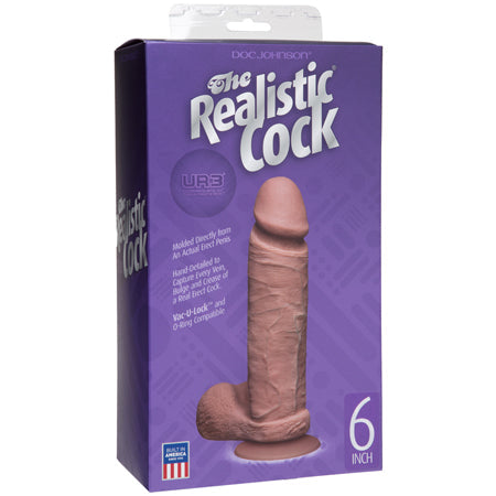 The Realistic Cock - UR3 - 6 Inch Brown-0