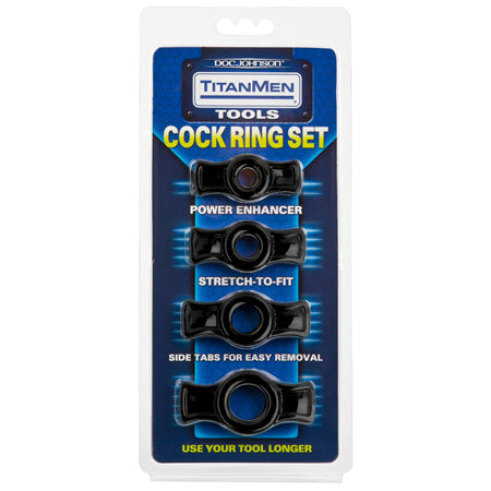 TitanMen - Cock Ring Set Black-0