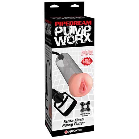 Pump Worx Fanta Flesh Pussy Pump Beige/Clear-0