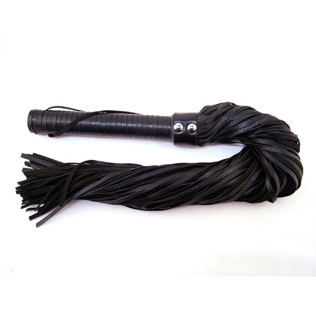 Rouge Flogger, Leather w/Leather Handle Black-0
