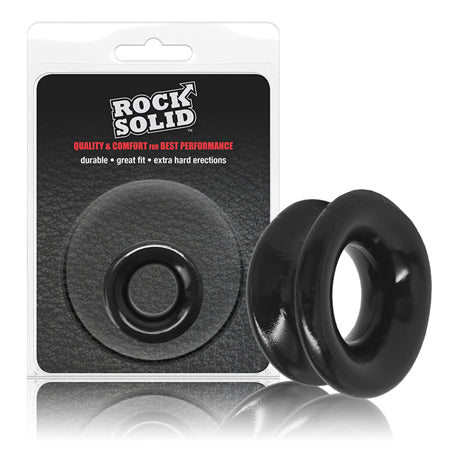 Rock Solid Convex Black C Ring in a Clamshell-0