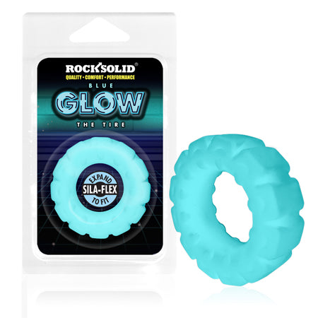 Rock Solid Sila-Flex Glow-in-the-Dark The Tire C-Ring Blue-0