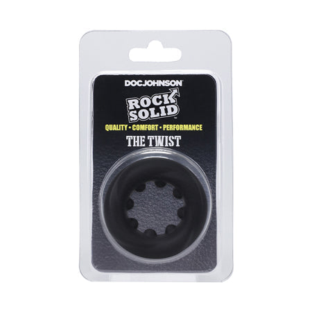 Rock Solid The Twist Silicone C-Ring Black-0