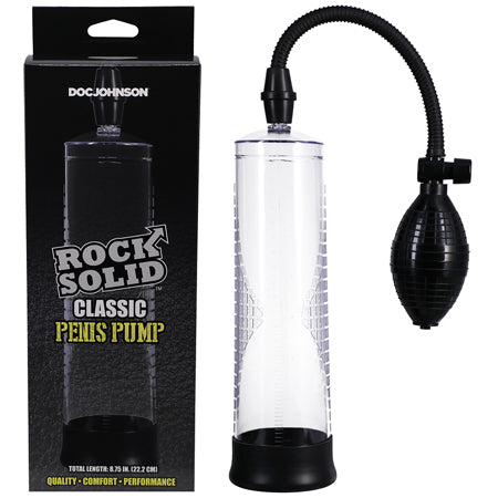 Rock Solid Classic Penis Pump Black/Clear-0