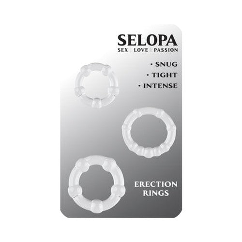 Selopa Erection Rings Cock Ring Set Clear-0