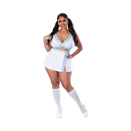 Magic Silk Dress Up School Spirit Costume White Queen Size-0