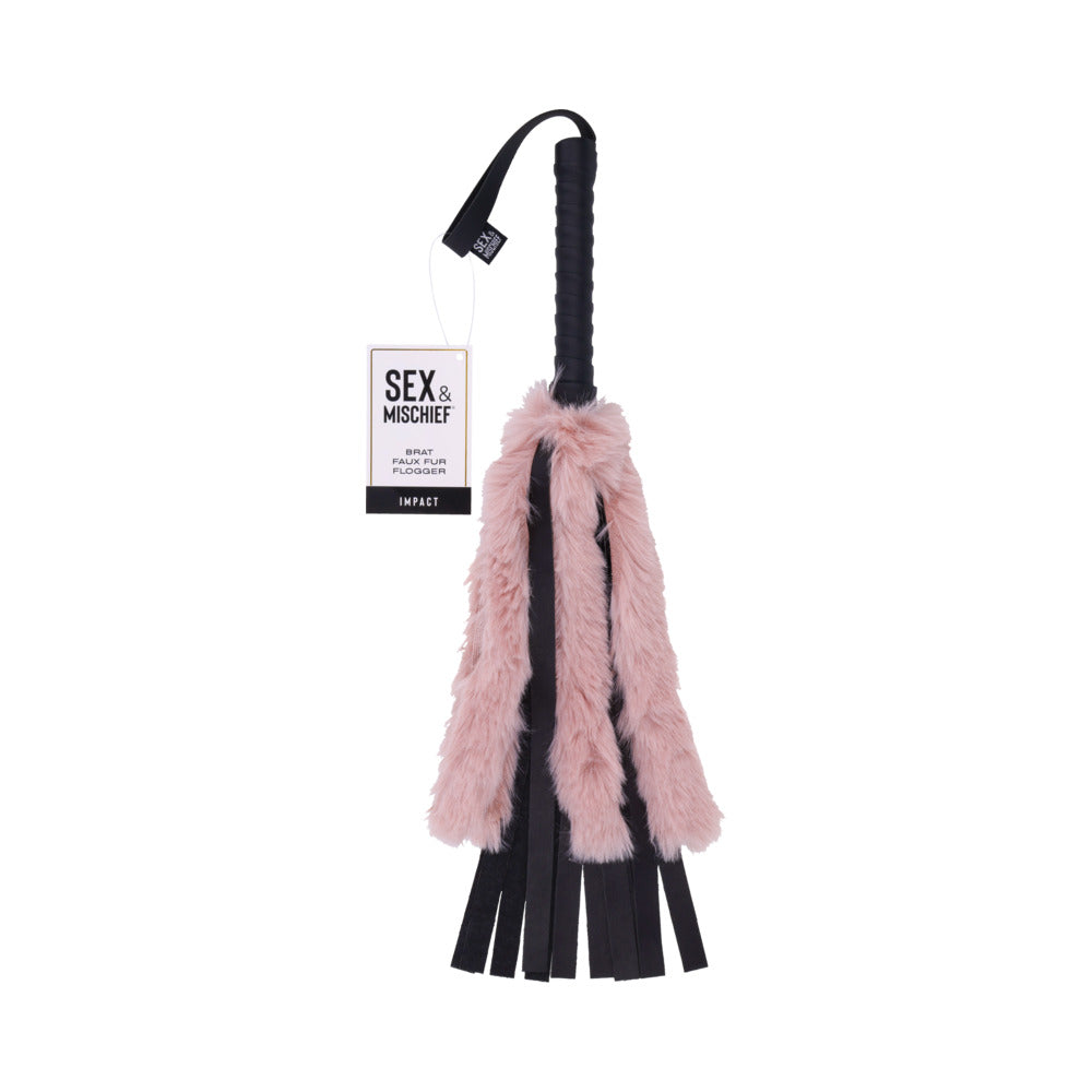 Sportsheets Sex & Mischief Brat Faux Fur Flogger-0