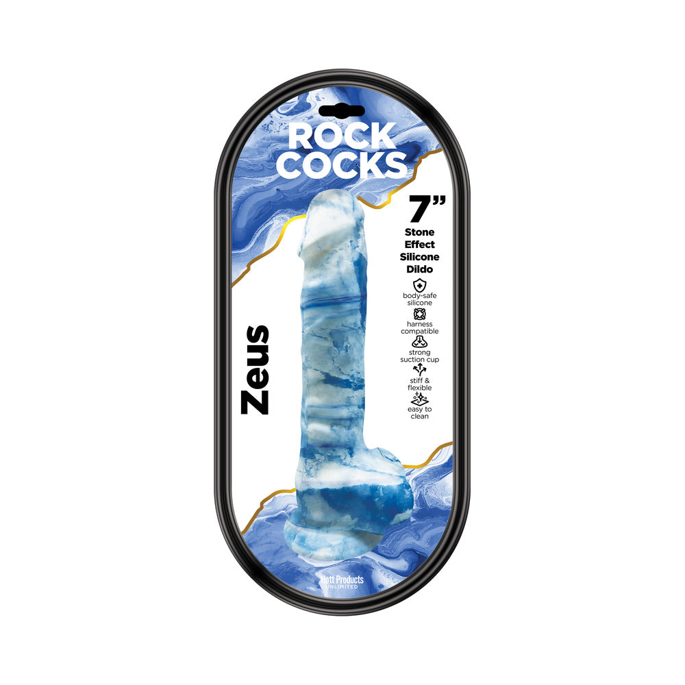 Rock Cocks Zeus Marble Silicone Dildo 7 in.-0