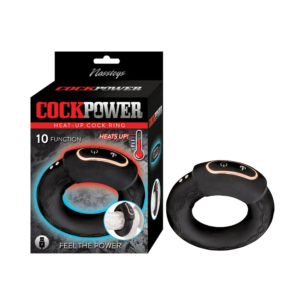Cockpower Heat Up Cock Ring Black-0