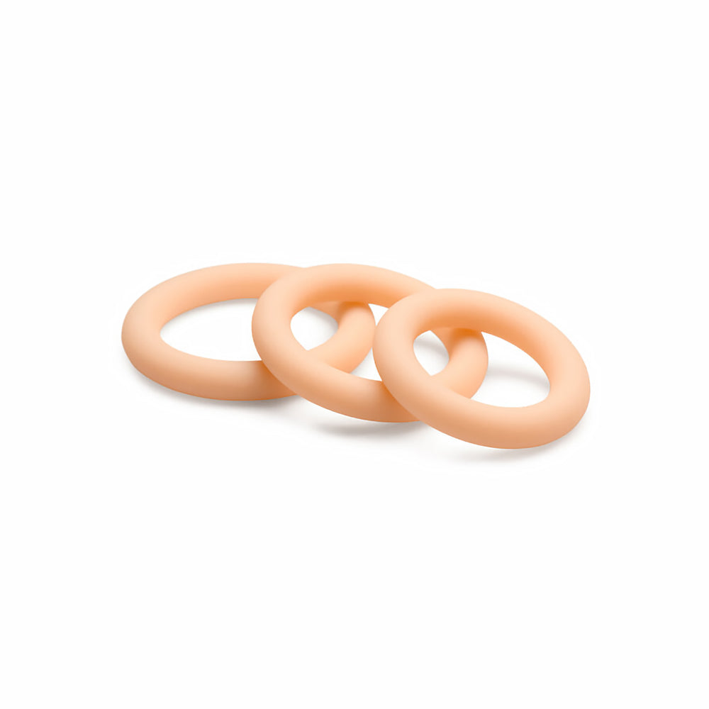 Jock Silicone Cock Ring 3-Piece Set Light-0