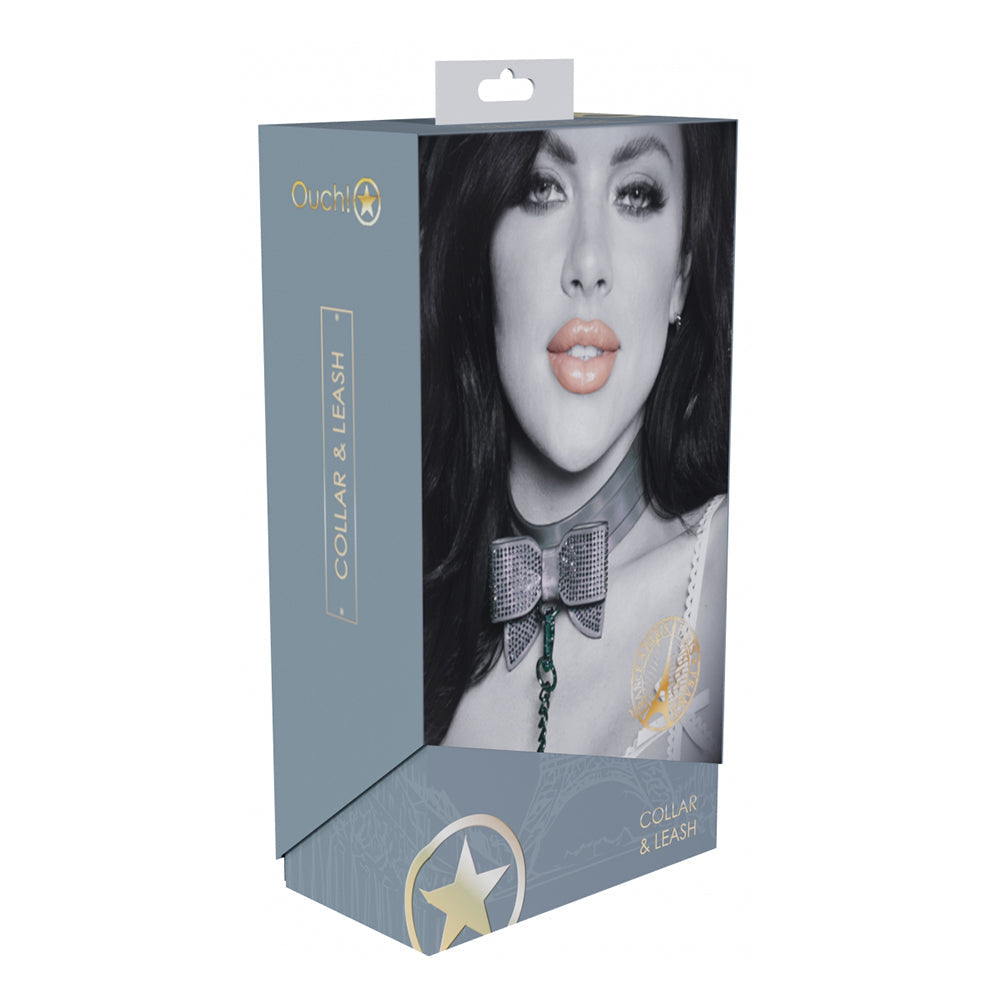 Ouch! International Paris Collection Collar with Leash Black-0