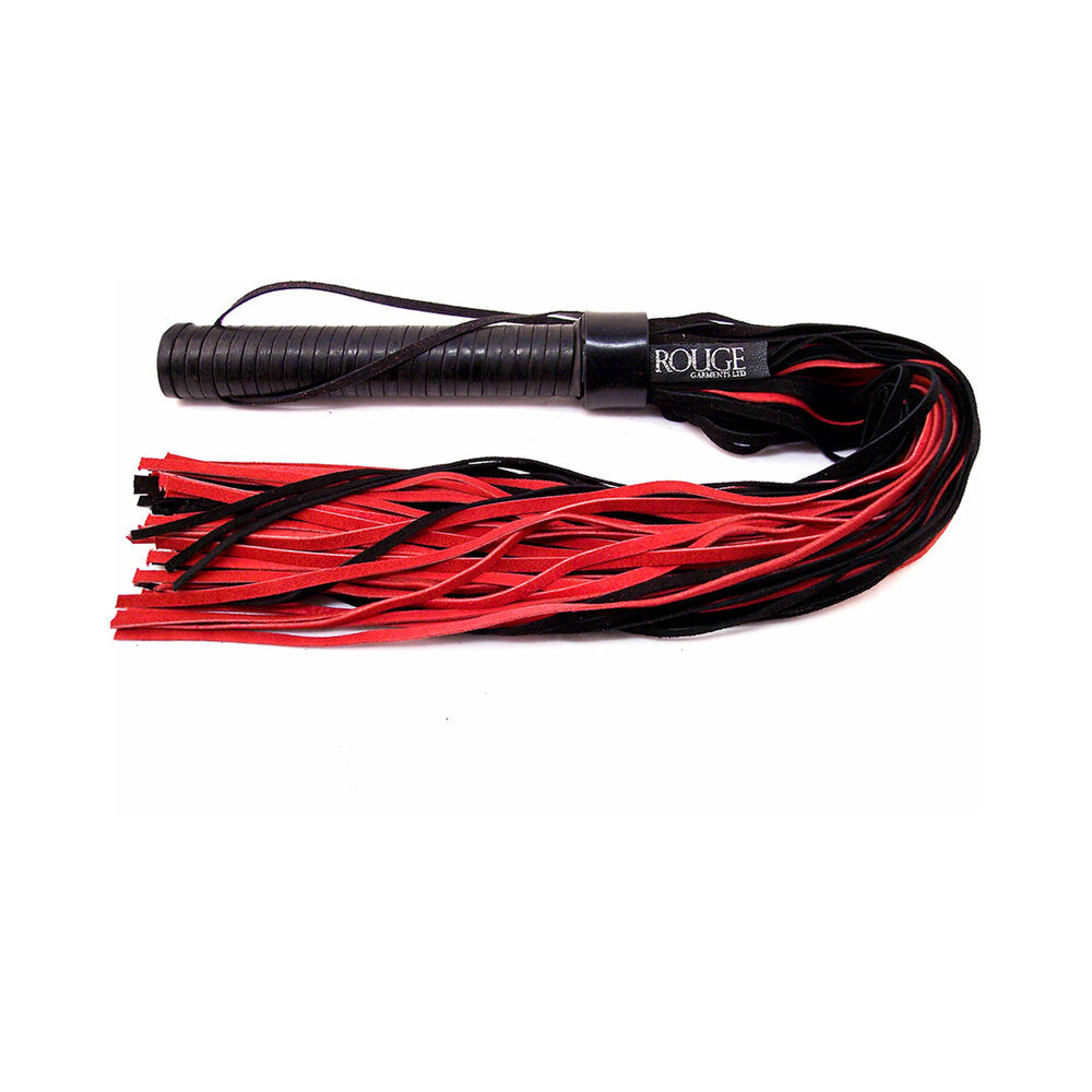 Rouge Suede Flogger with Leather Handle Black/Red-0