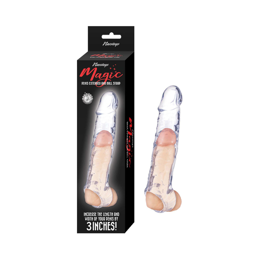 Magic Penis Extender & Ball Strap 6.5 in. Clear-0