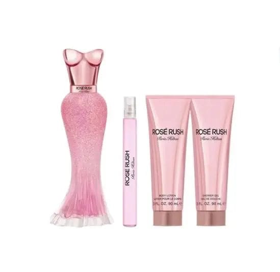 Paris Hilton Rose Rush 4pc Gift Set For Women Eau de Parfum