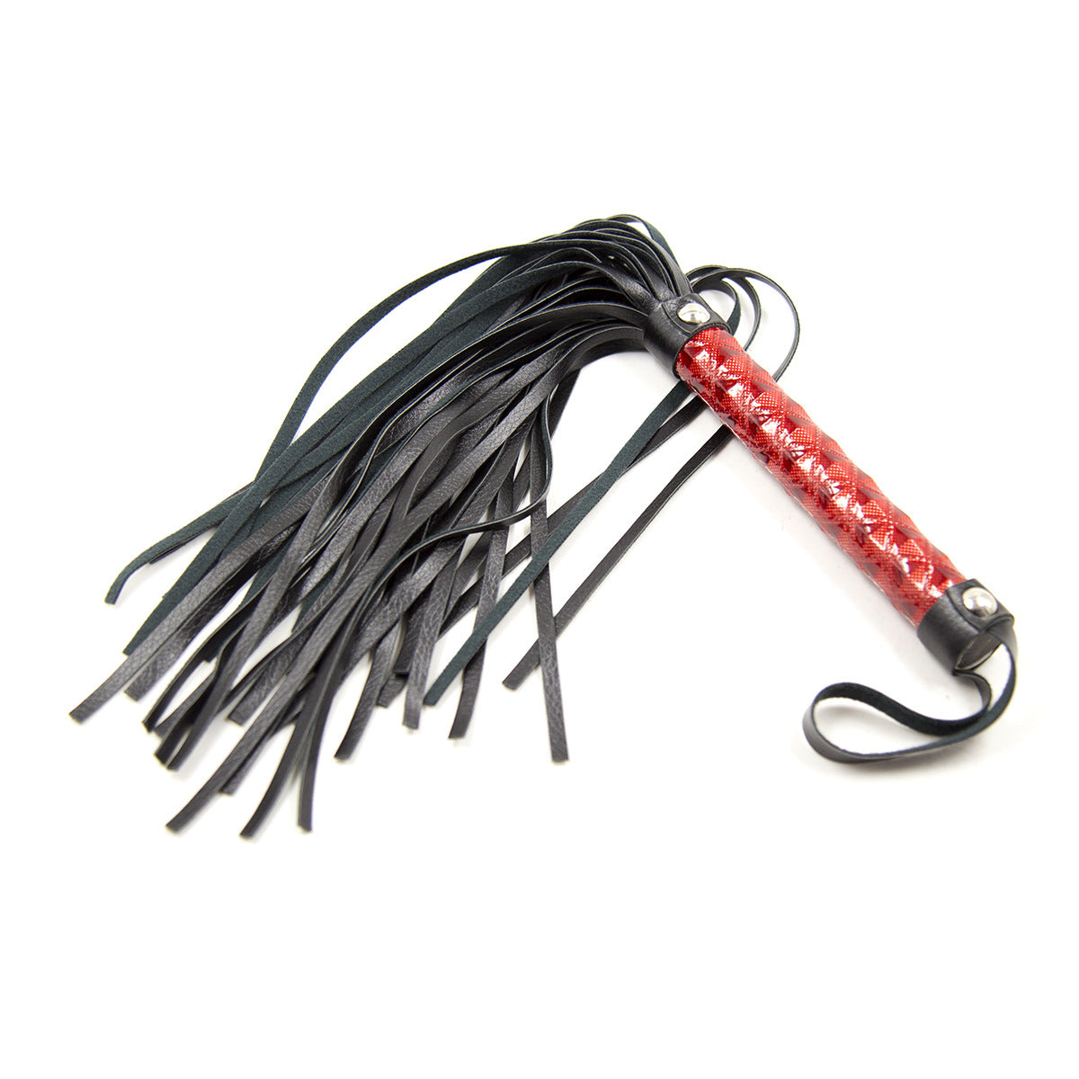 Red Shimmering Red Glitter Flogger Display