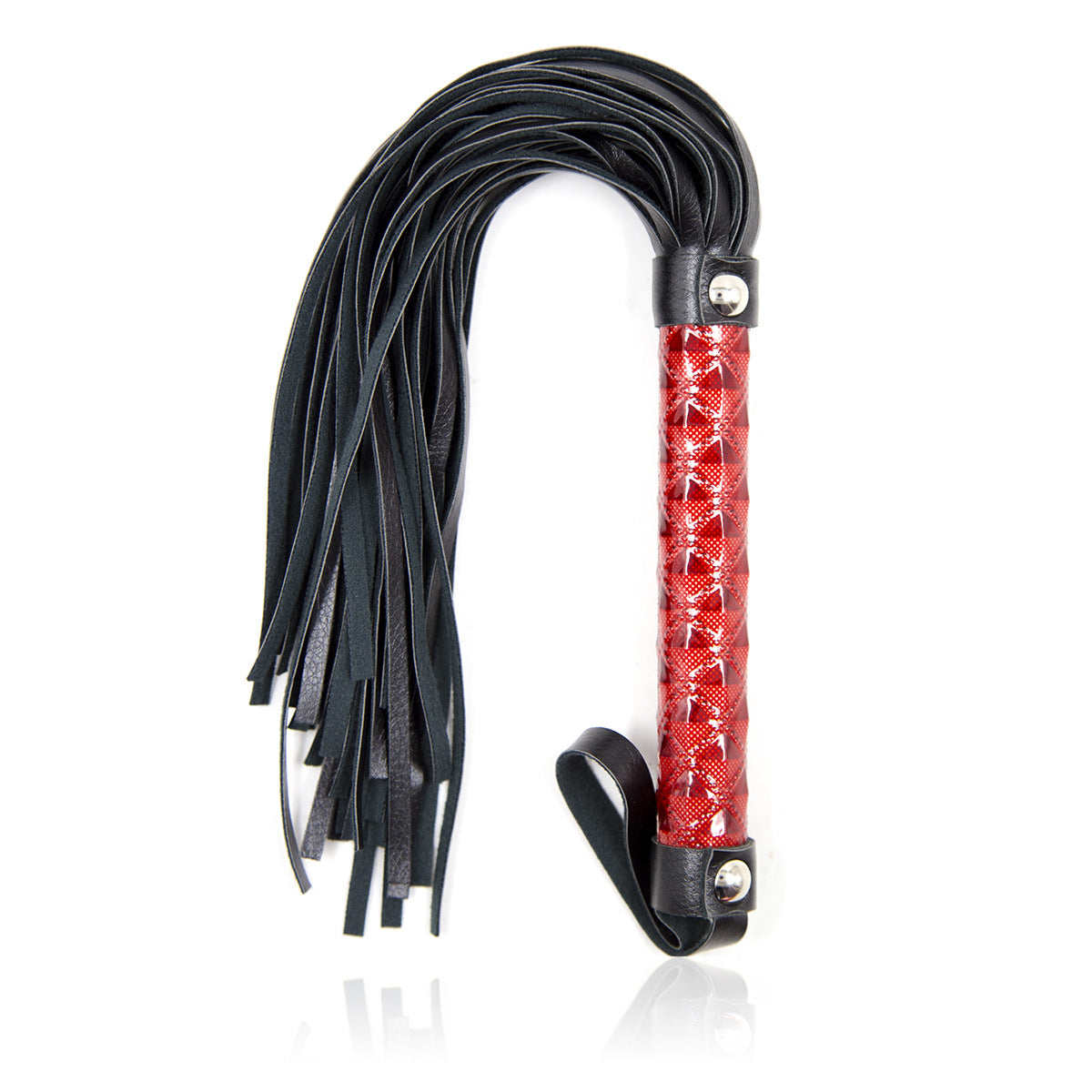 Red Shimmering Red Glitter Flogger