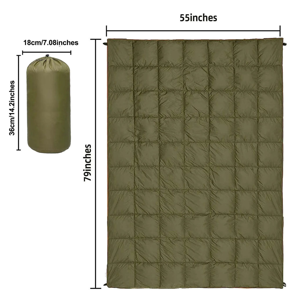 All-Season Lightweight Camping Blanket Green