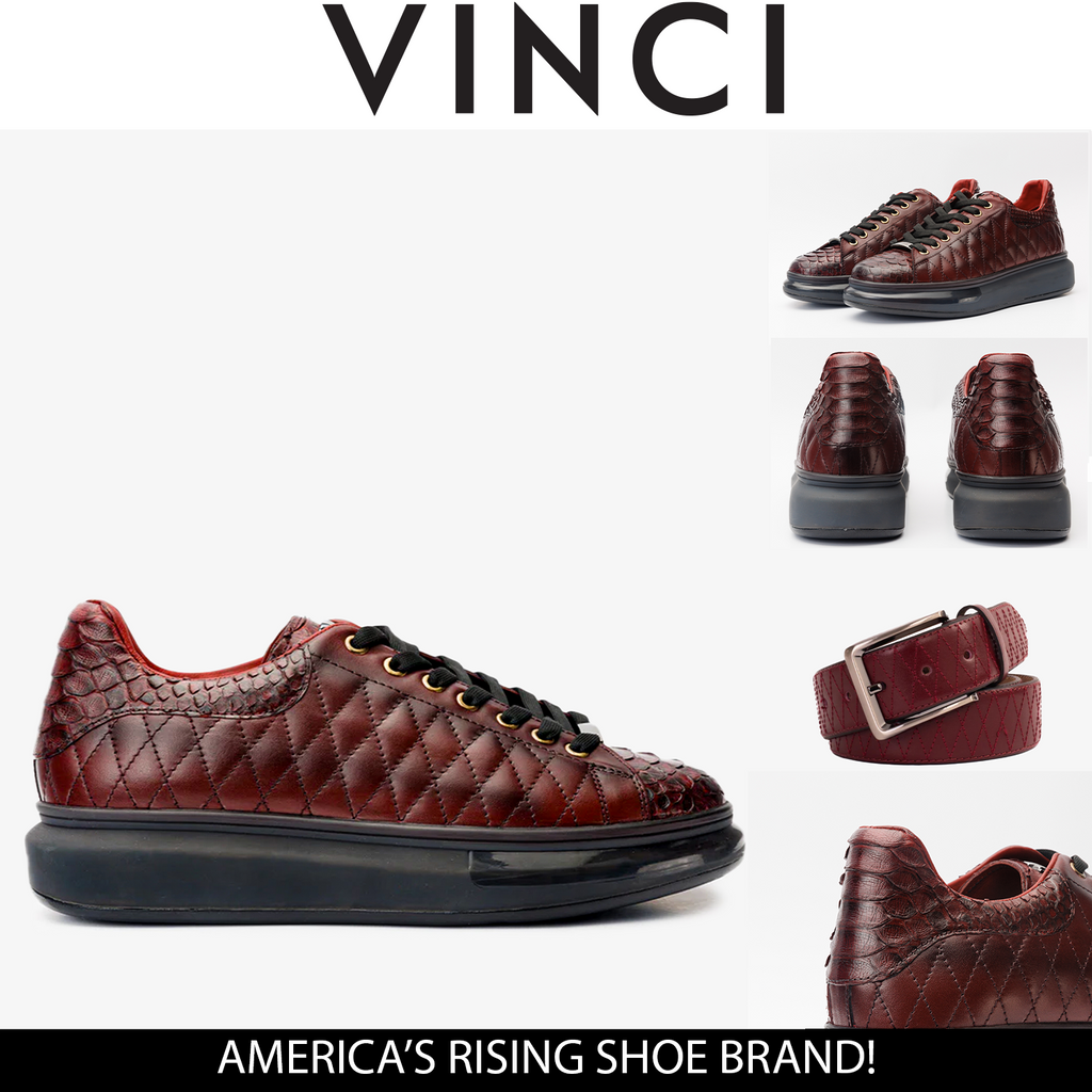 The Adler Burgundy Snk Leather Men Sneaker Limited Edition