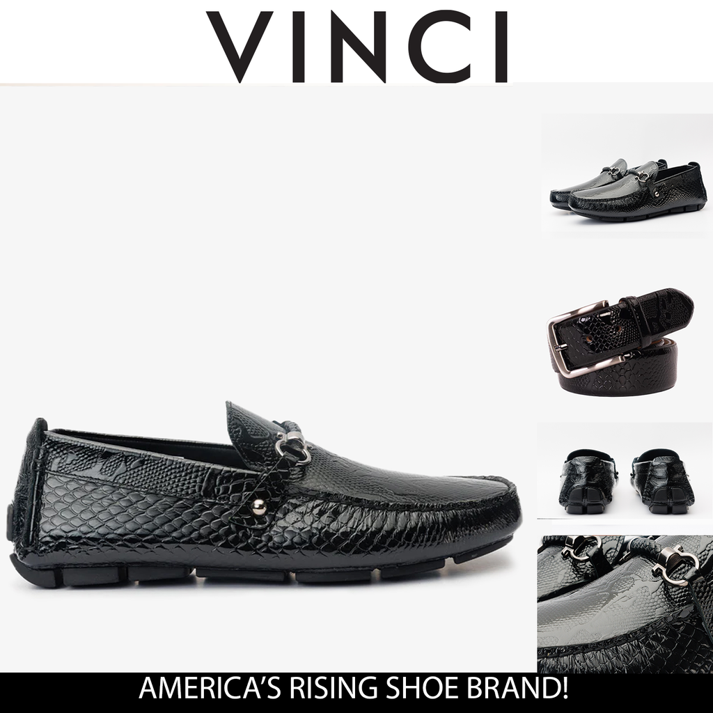 The Bologna Black Leather Bit Drive Loafer Men Shoe