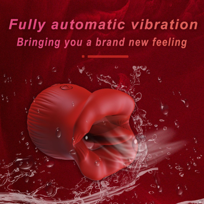 YW Clit Vibrating & Licking Rose Vibrator