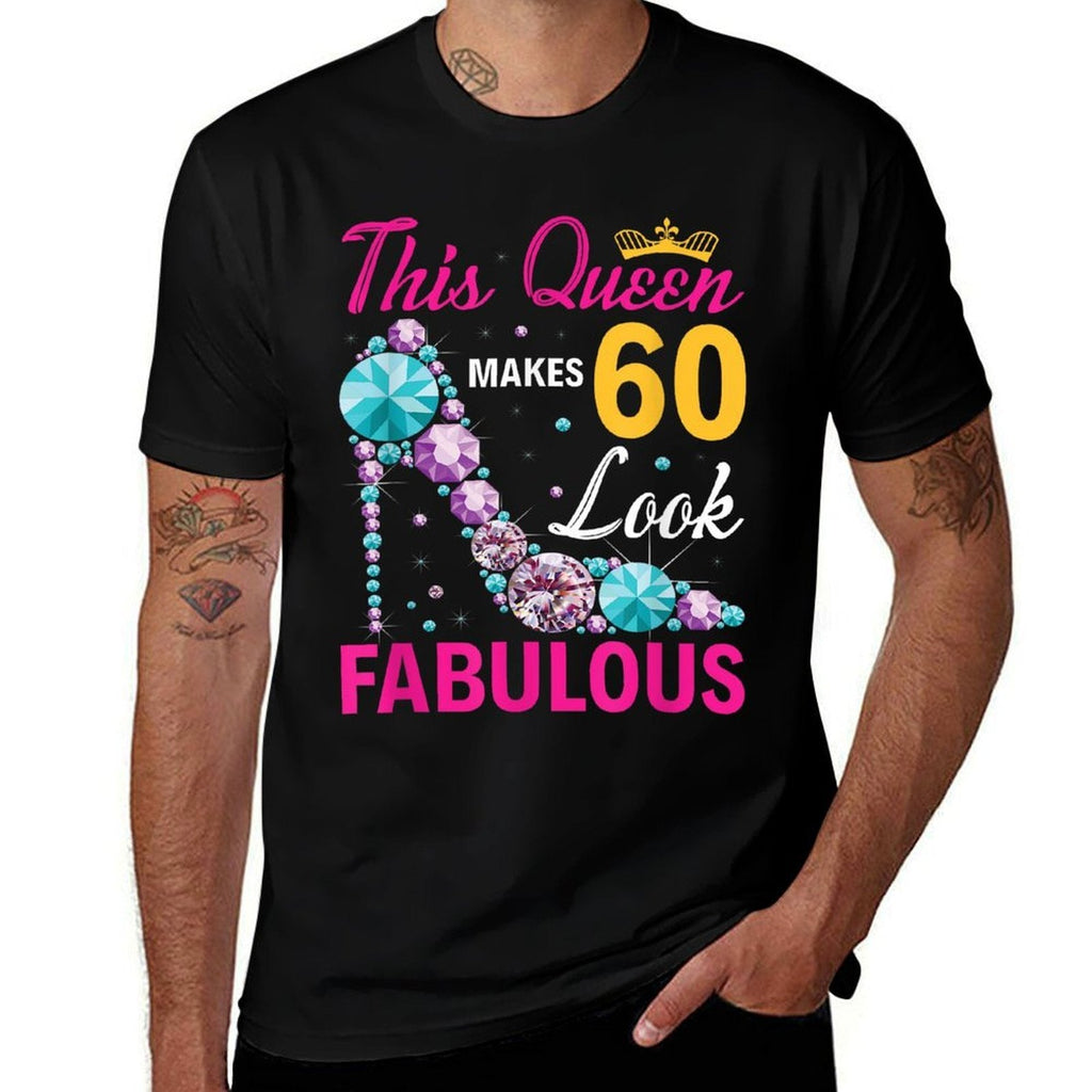 This Queen Makes 60 Look Fabulous Woman 60th Birthday  Wrinkle-resistant T-Shirt