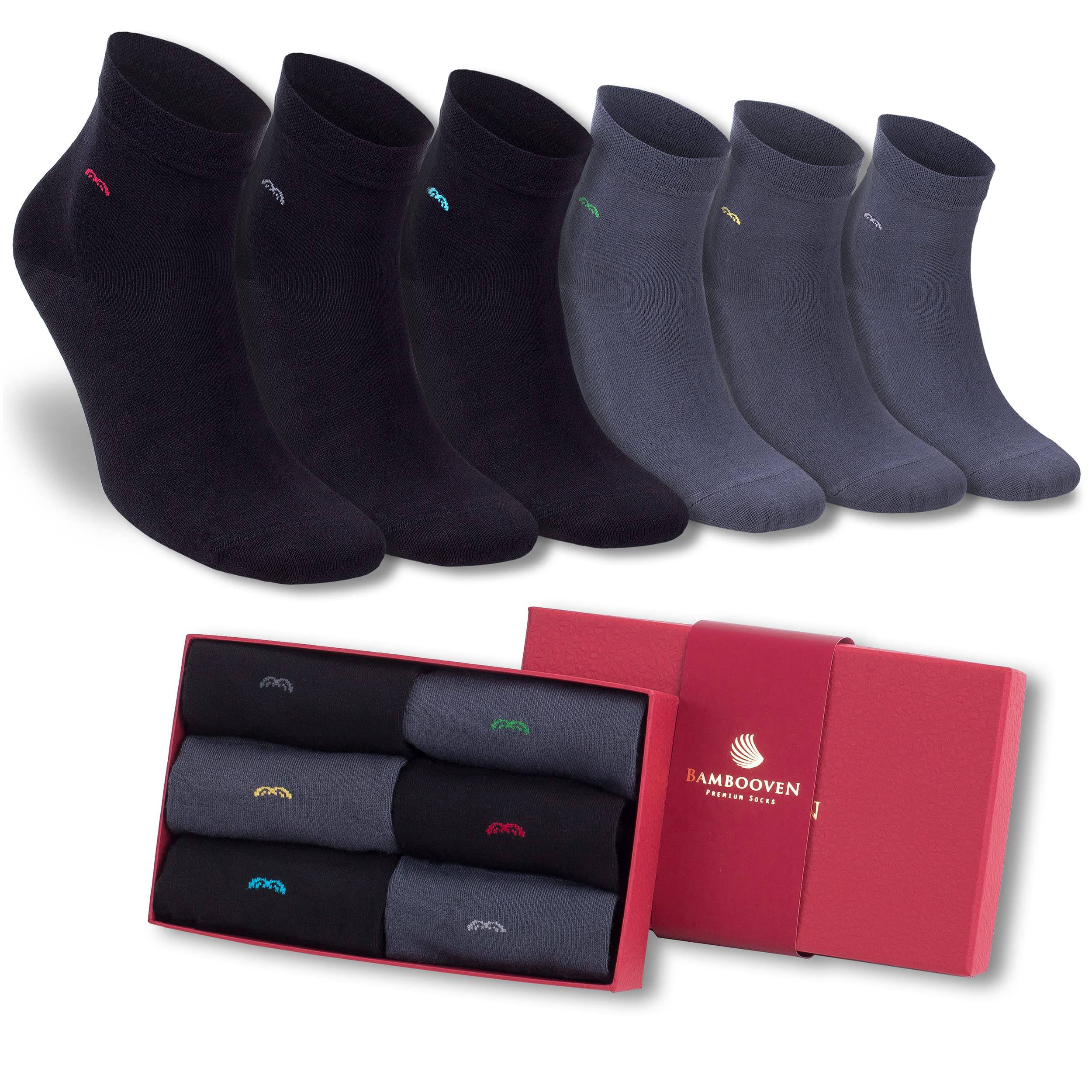 Men's & Women's Bamboo Ankle Socks 6-Pack
