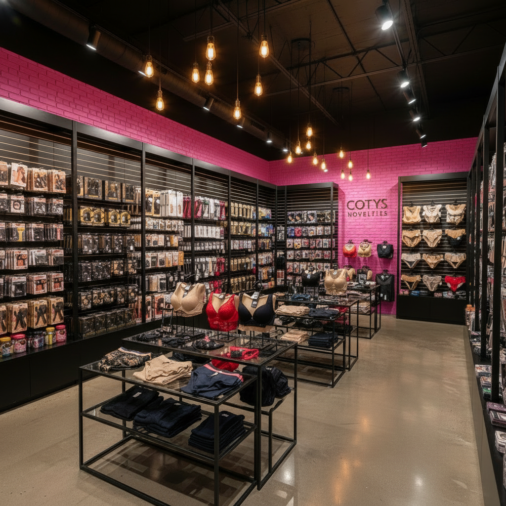 COTYS NOVELTIES pink walls sales floor