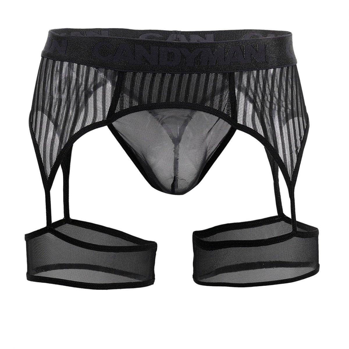 Mens Stripes Gaterbelt Thongs CandyMan 99403