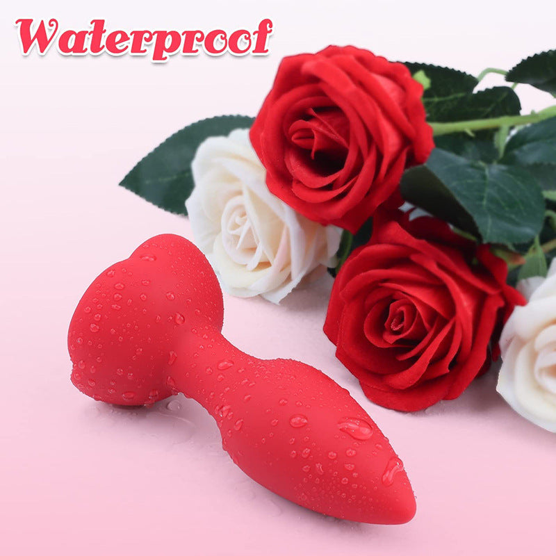 Rose Vibrating Butt Plug Remote Controlled